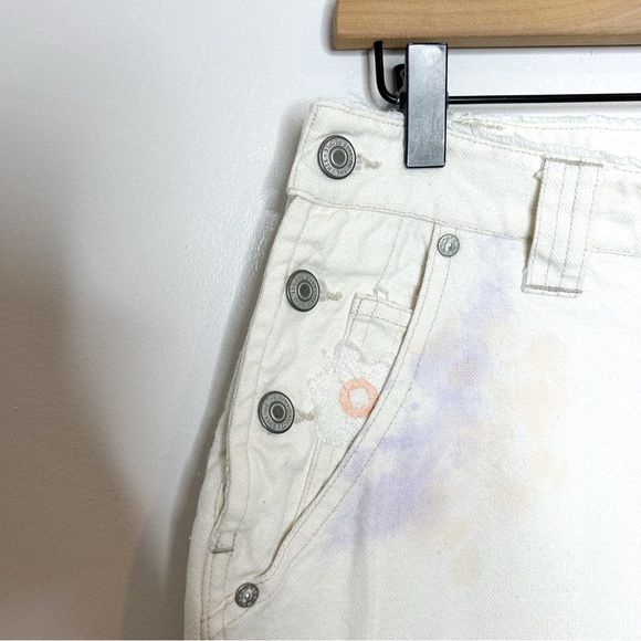 WE THE FREE Free People Love Alive Boyfriend Jeans Patchwork Dye Carpenter Pants - Picture 6 of 13